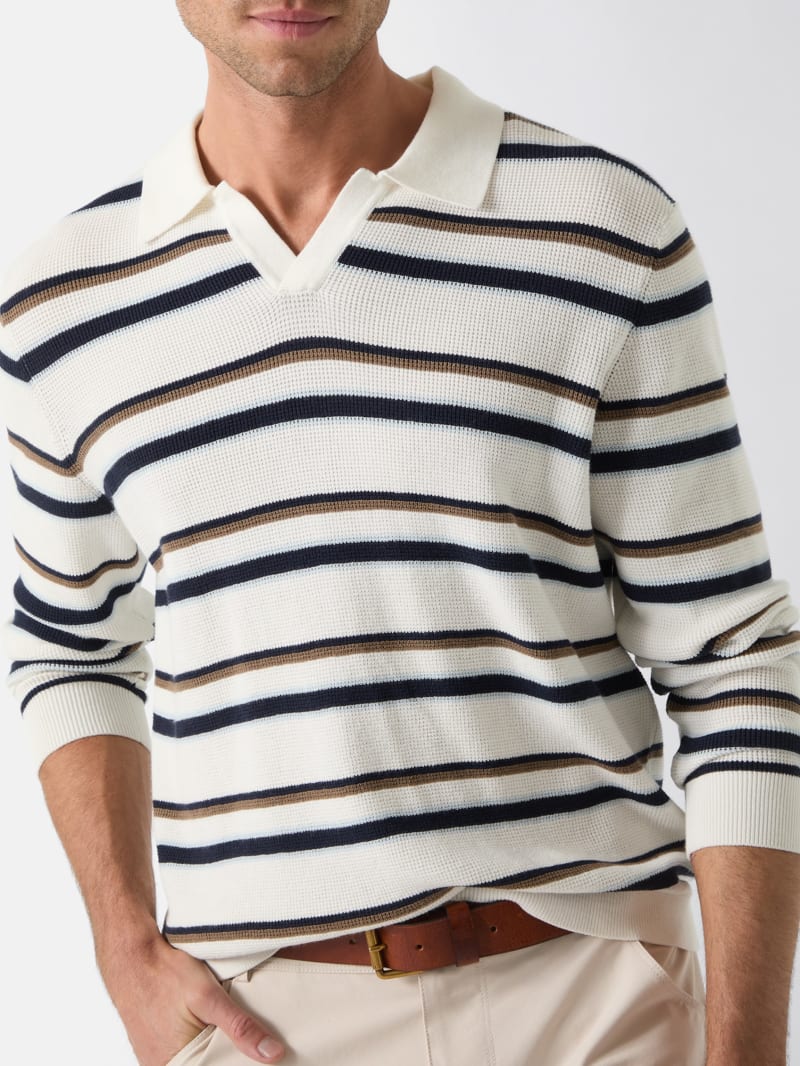 Striped viscose-blend sweater