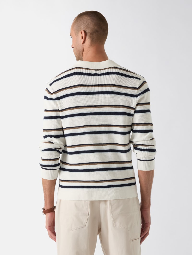 Striped viscose-blend sweater