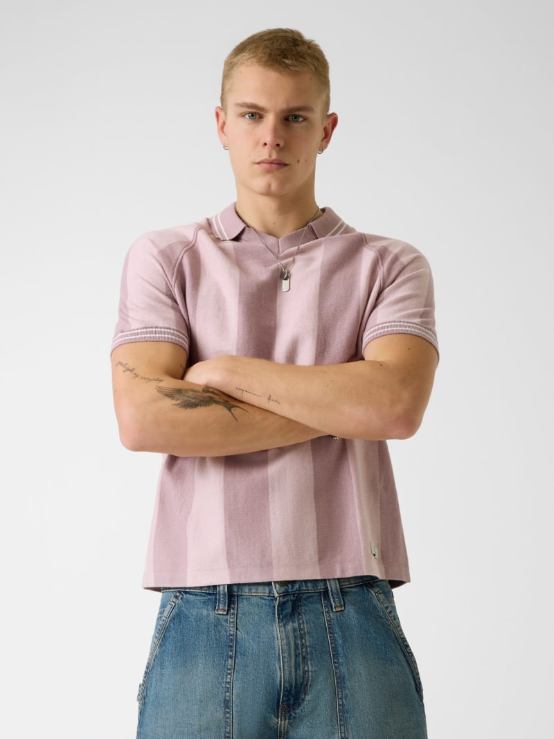 Striped Polo Shirt · Guess