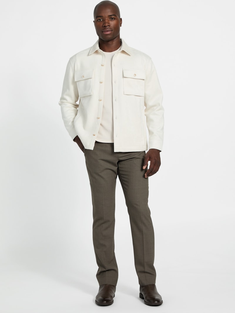Faux suede overshirt - thumbnail 7