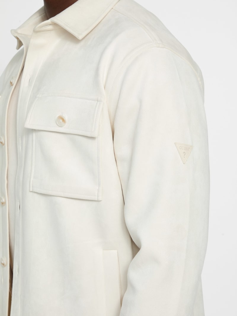 Faux suede overshirt - thumbnail 8