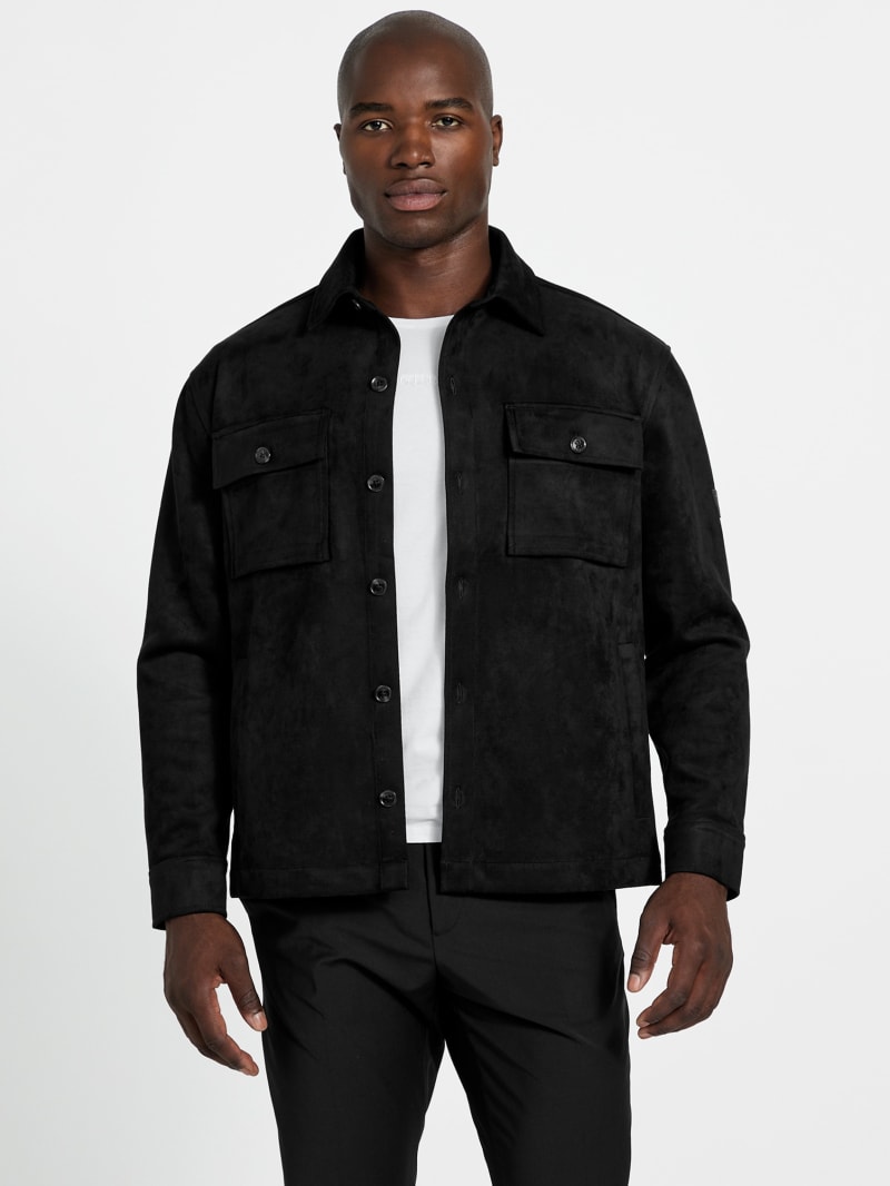 GUESS® Faux suede overshirt