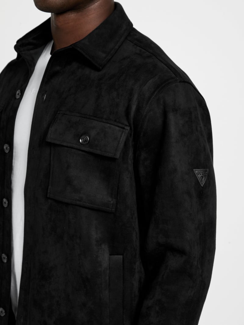 Faux suede overshirt - thumbnail 3