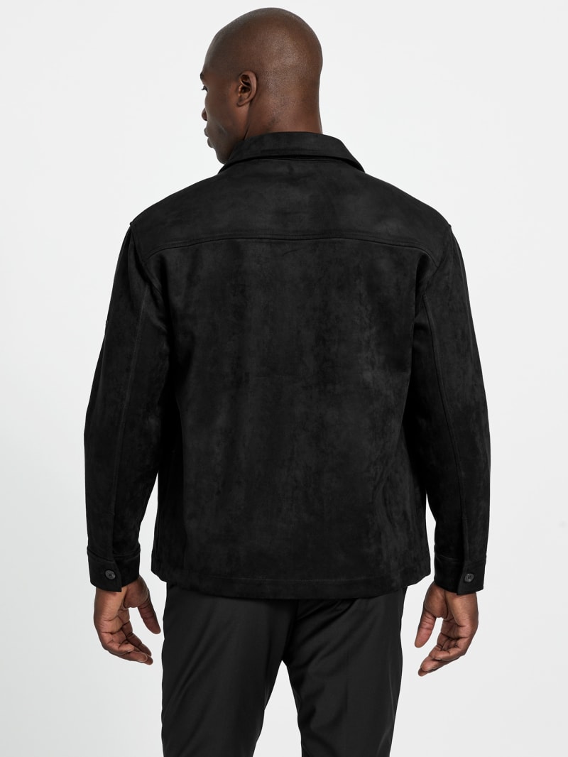 Faux suede overshirt - thumbnail 4