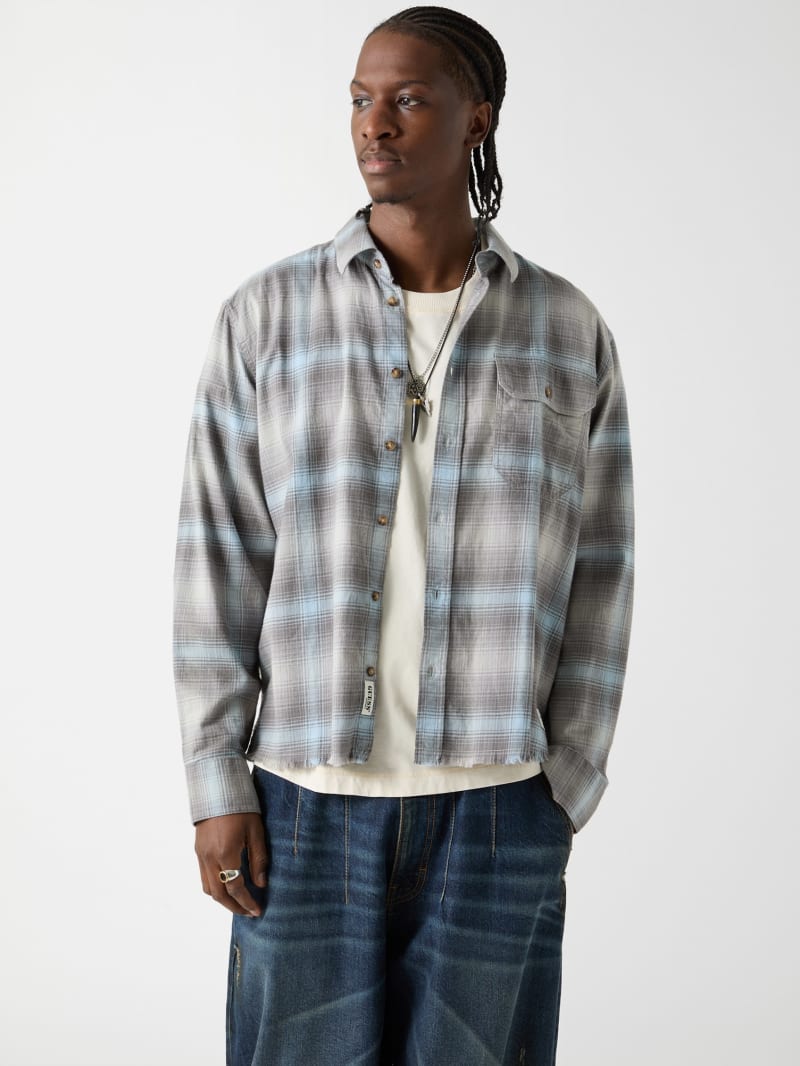 GUESS® GUESS Originals Eco Plaid Boxy Pocket Shirt