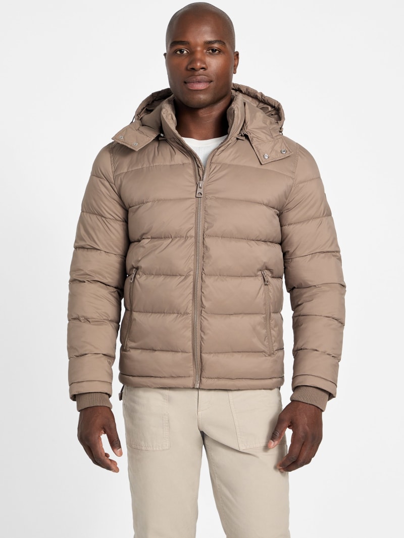Glacier Matte Nylon Puffer Jacket · Guess