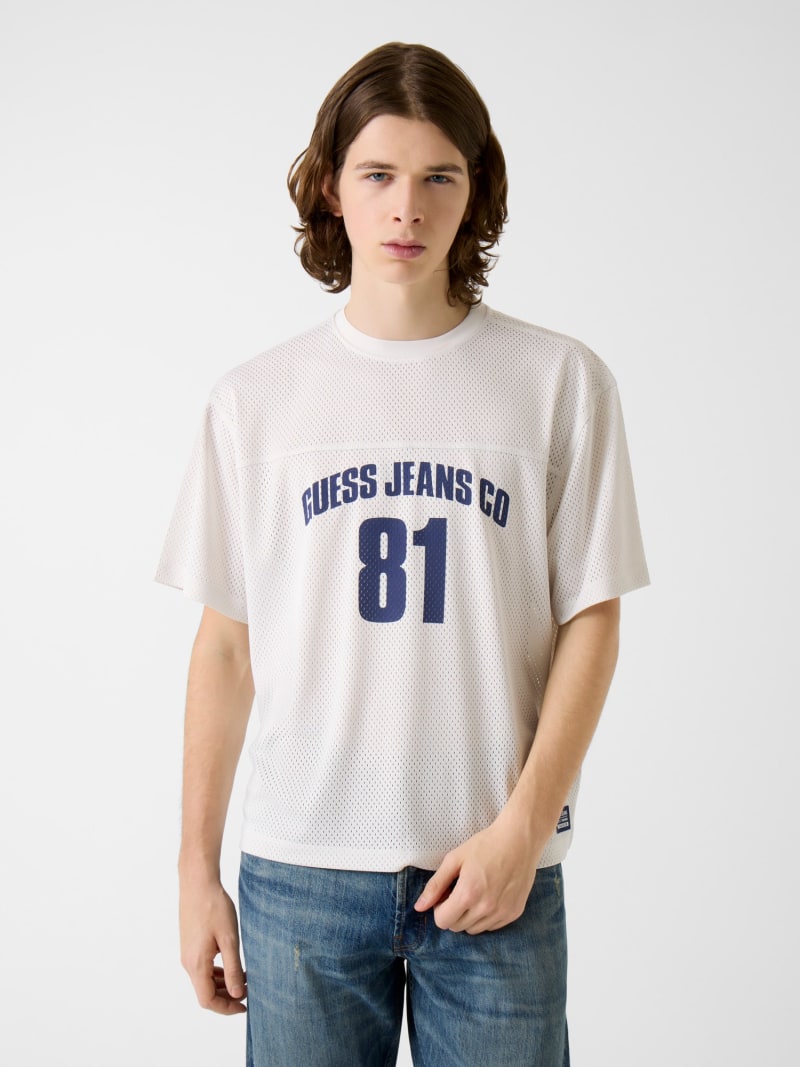GUESS® Boxy Crop Mesh Jersey