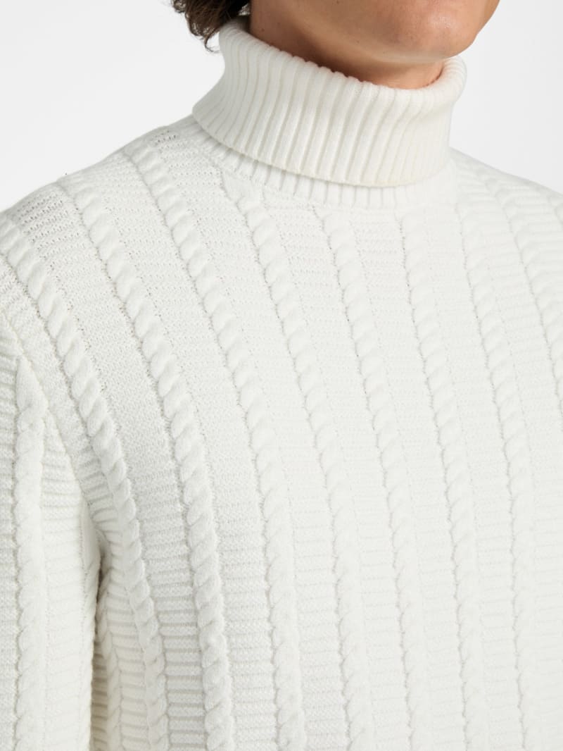 Eco Brandon Cable-Knit Turtleneck Sweater - thumbnail 7