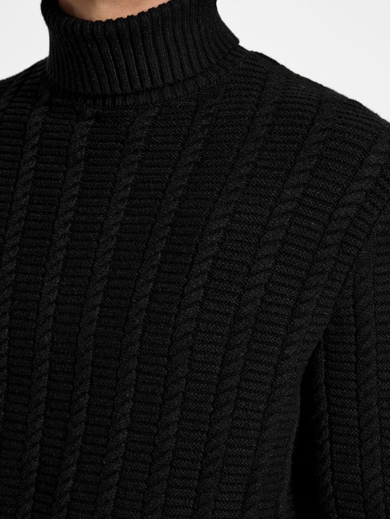 Eco Brandon Cable-Knit Turtleneck Sweater - thumbnail 3