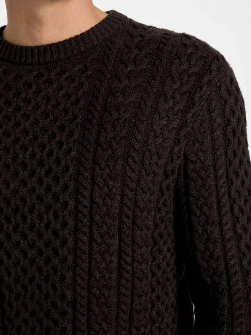Eco Nathan Mixed Cable-Knit Sweater