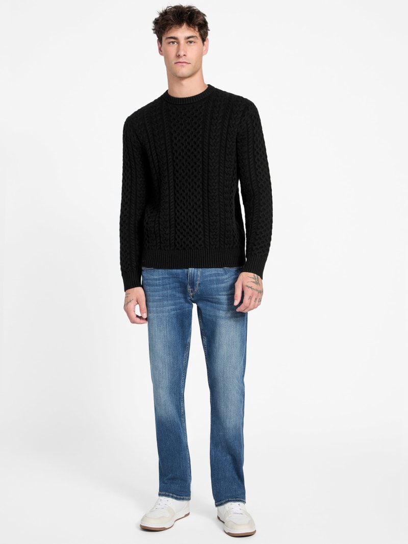 GUESS® Eco Nathan Mixed Cable-Knit Sweater
