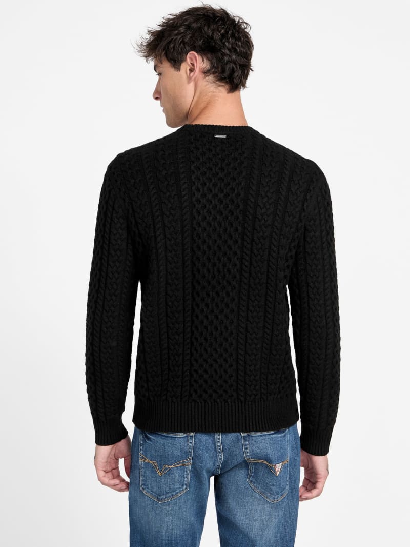 GUESS® Eco Nathan Mixed Cable-Knit Sweater