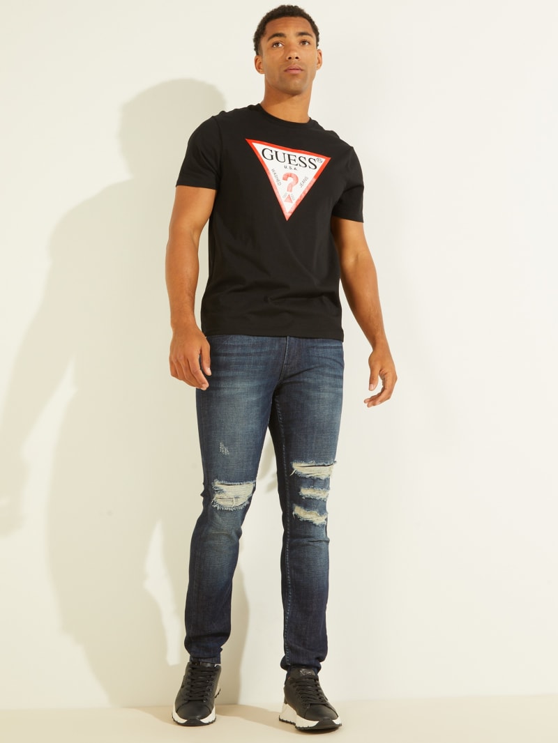 Guess black top t shirt men