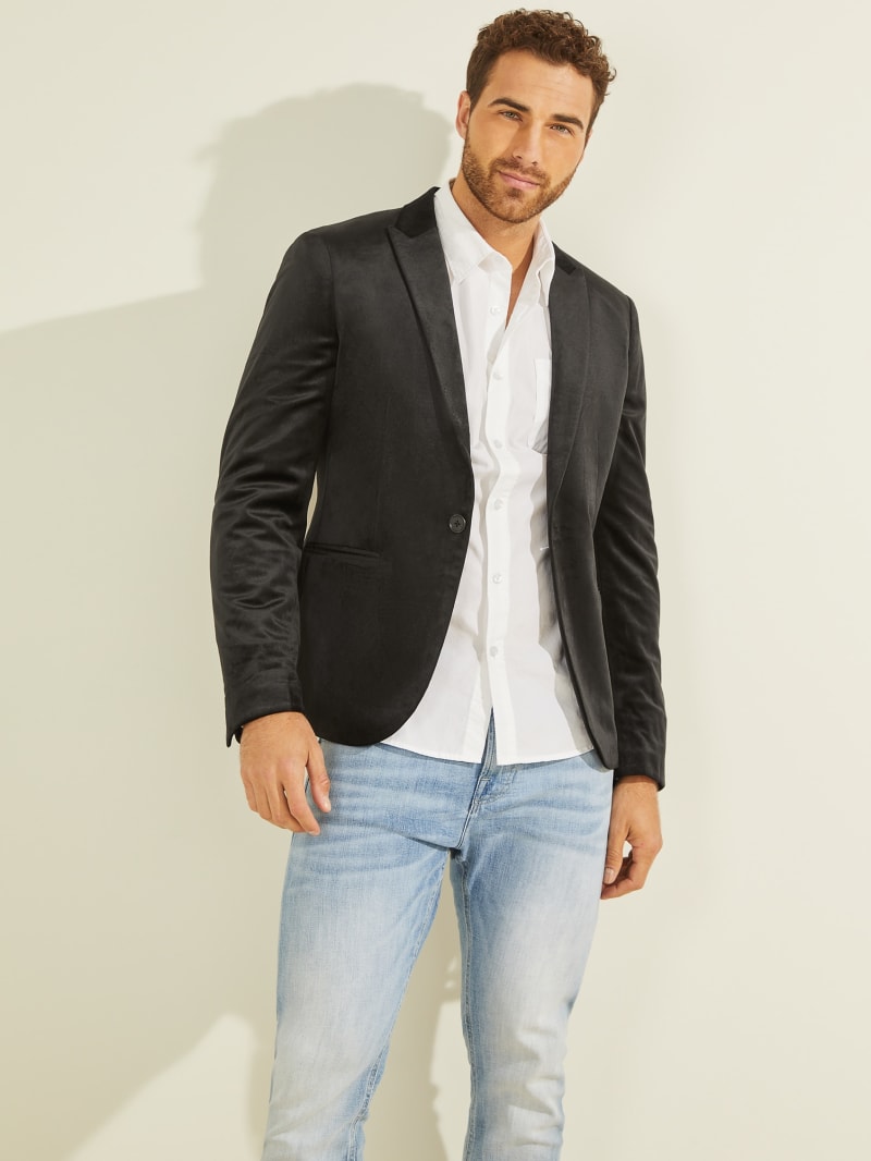 guess black blazer