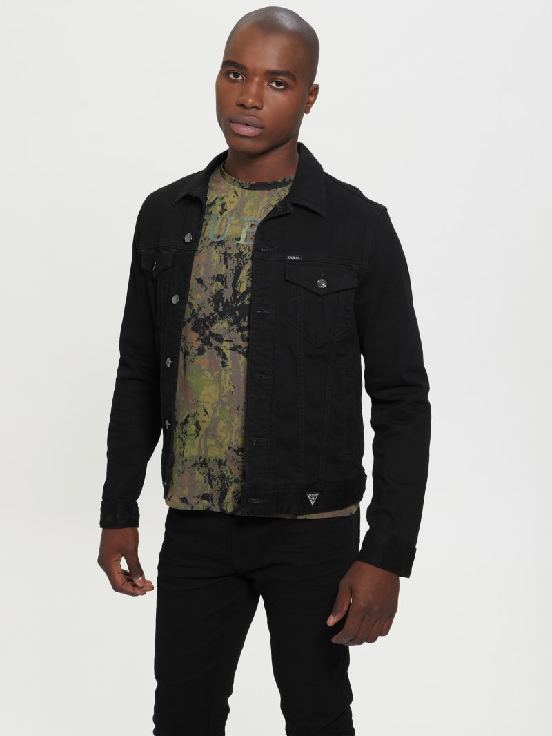 black guess denim jacket