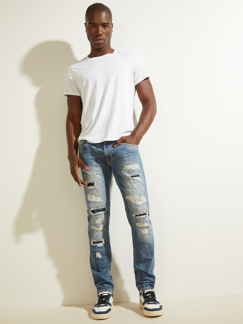 guess white jeans mens
