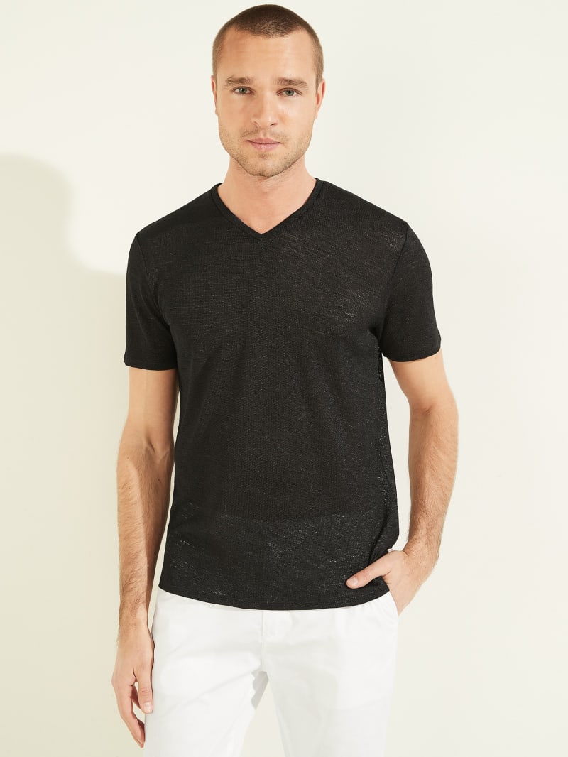 Gauze VNeck Tee GUESS Canada