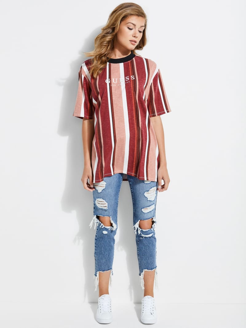 guess pinstripe shirt