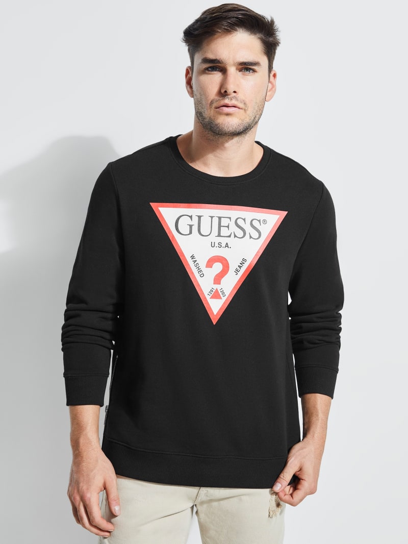 Roy Triangle Logo Pullover Sweater | GUESS Canada
