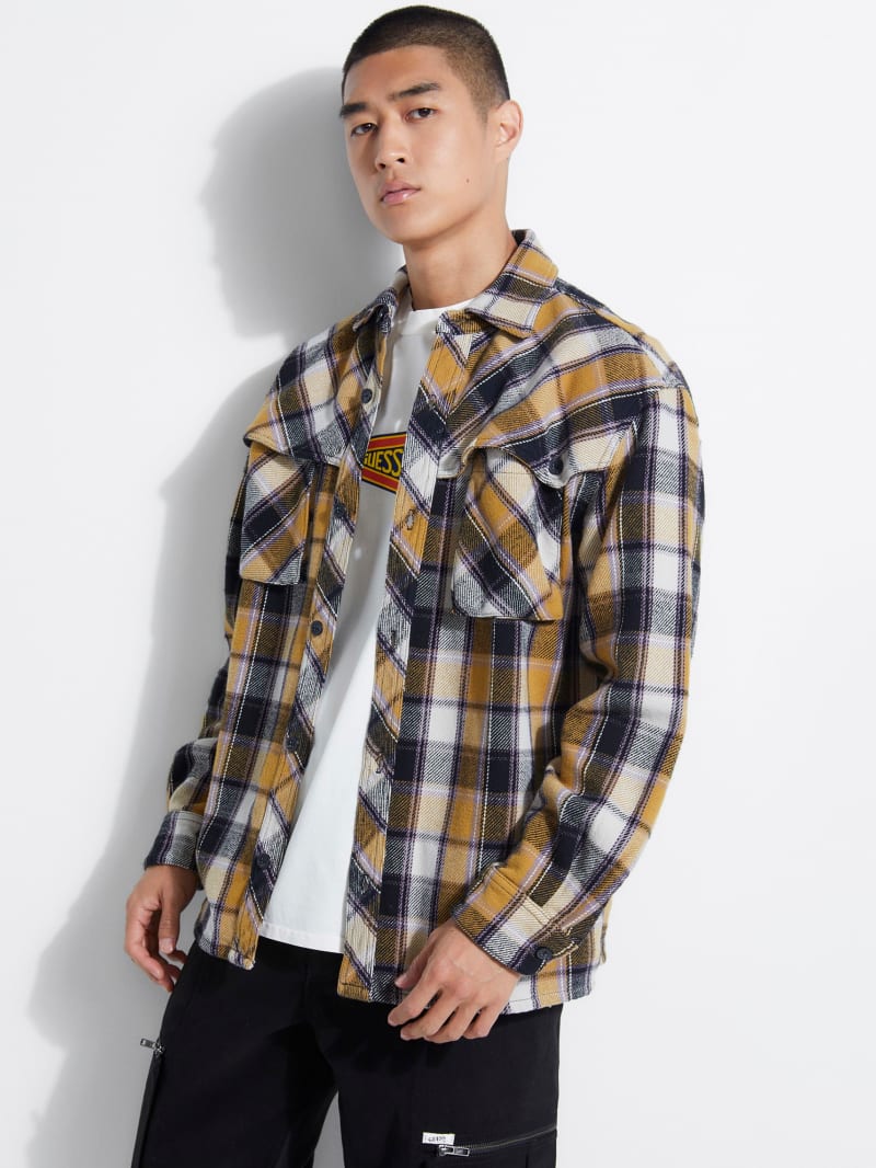 Guess checkered shirt clearance