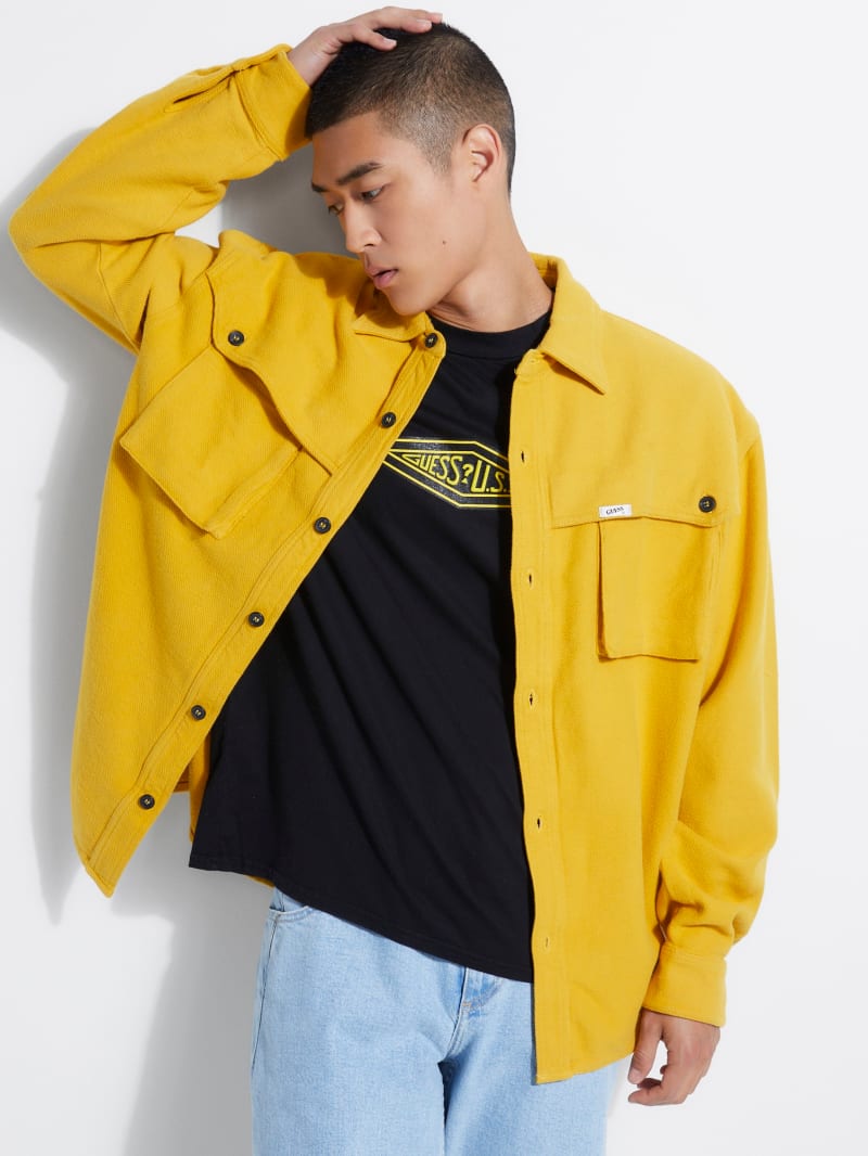 yellow guess windbreaker