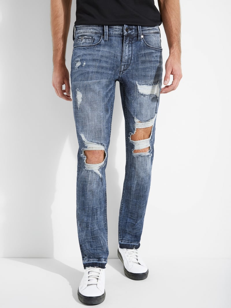 Slim Tapered Denim Jeans | GUESS