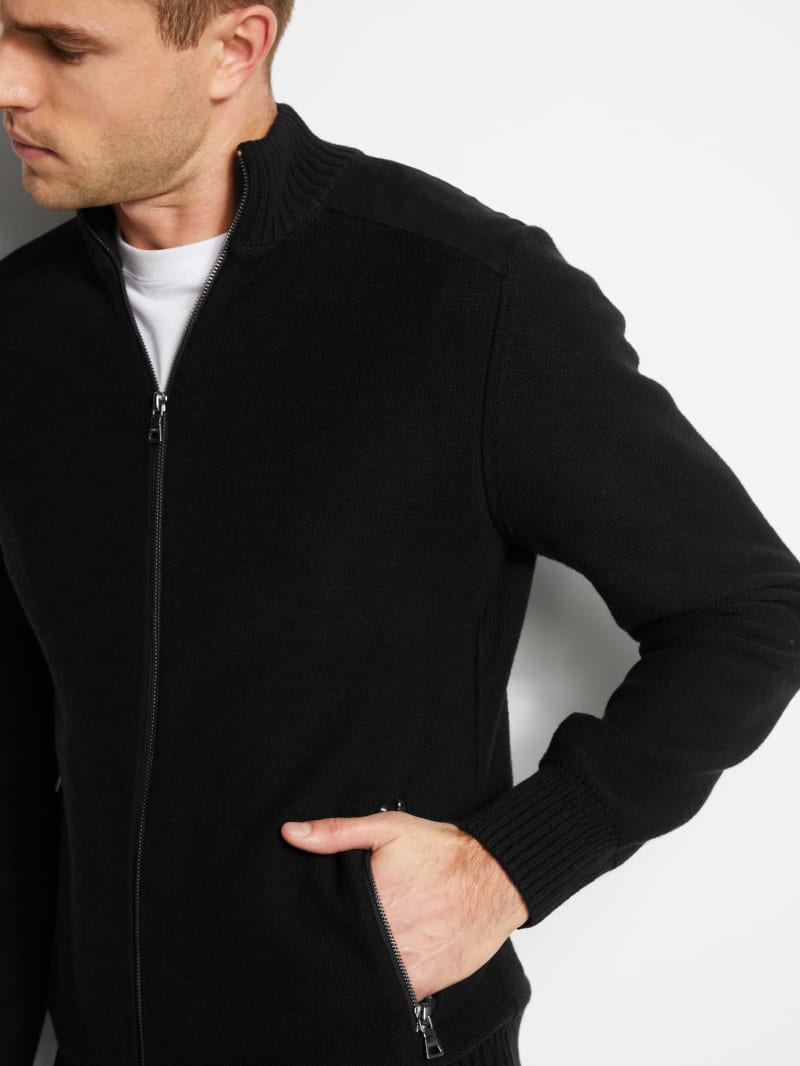 guess half zip sweater