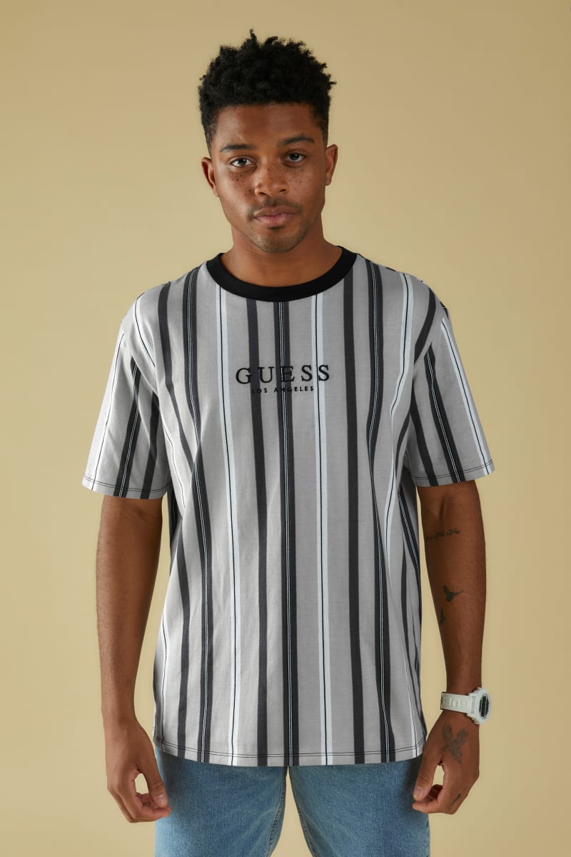 black striped guess shirt