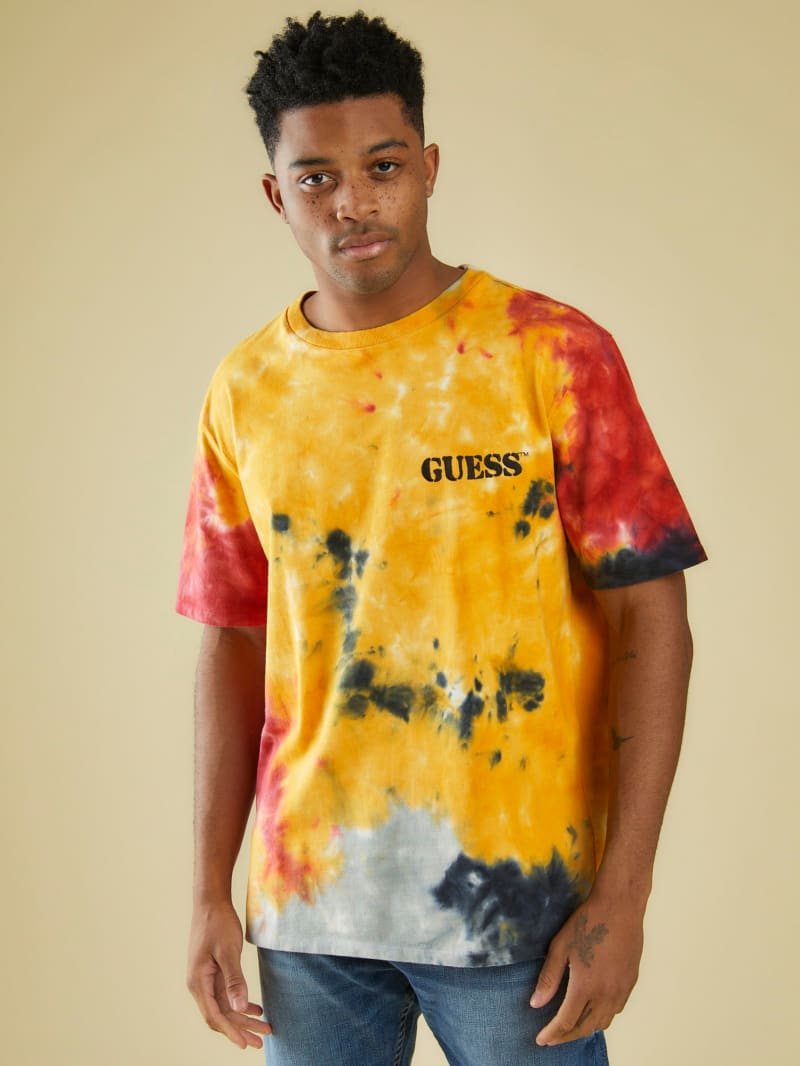 Guess tie dye shirt mens clearance