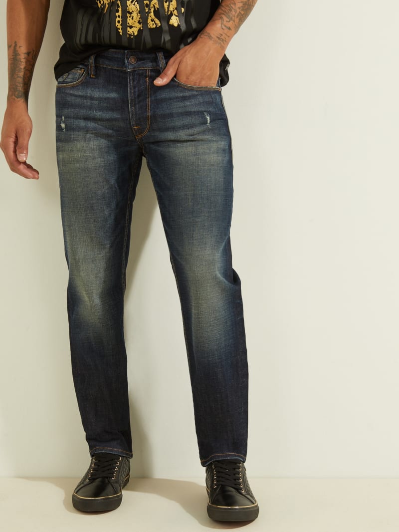 gray slim straight jeans