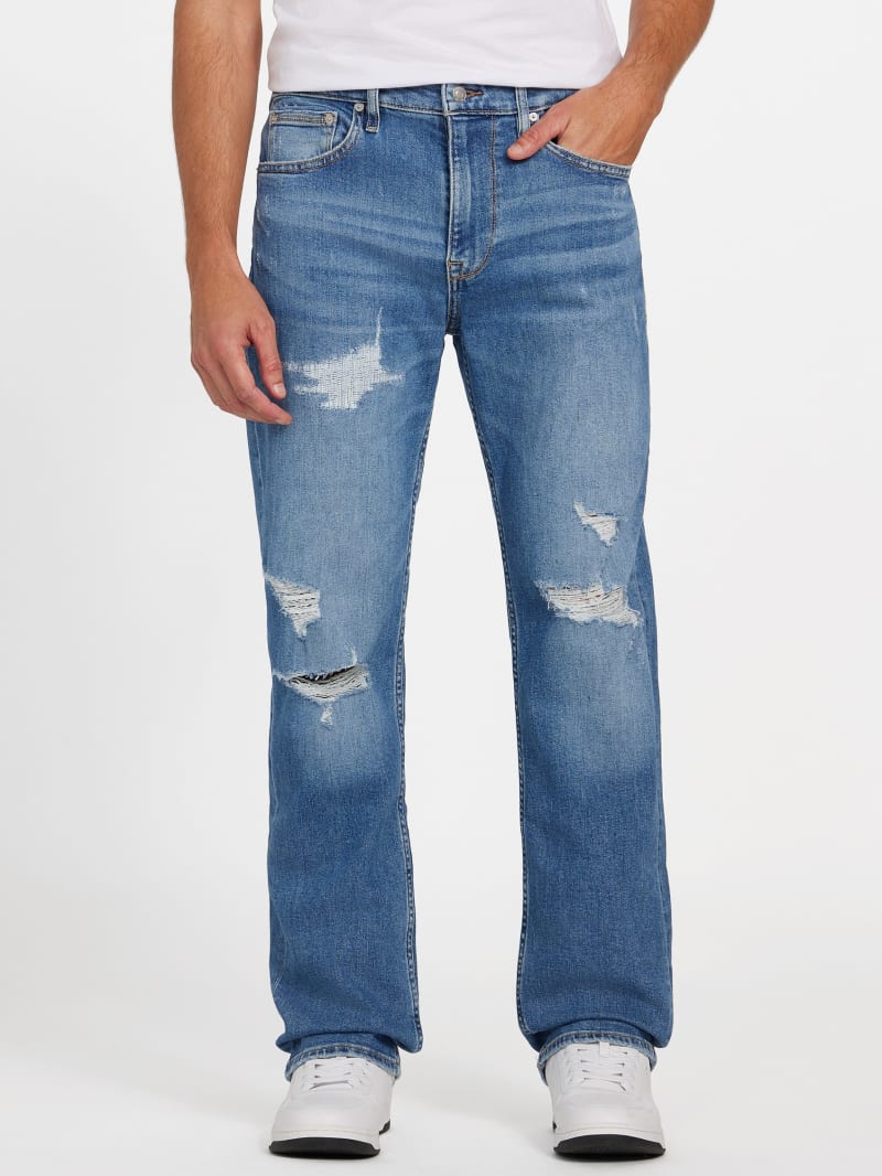 GUESS® Eco Mason Destroyed Regular-Fit Straight Jeans