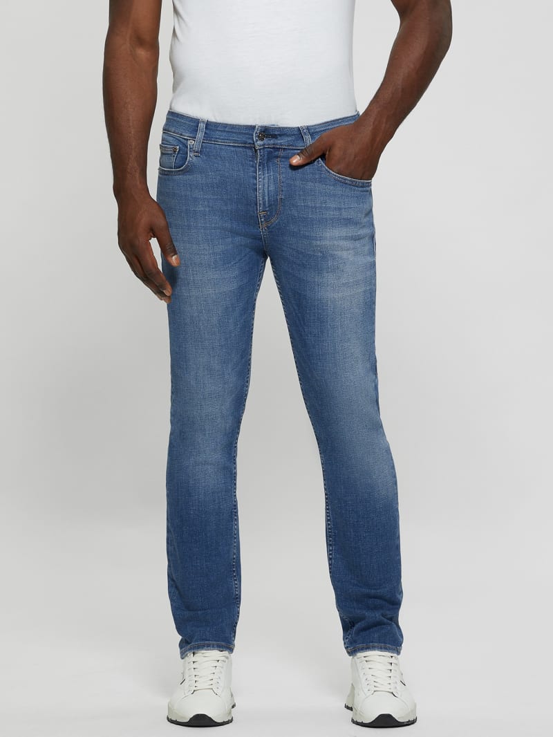 Eco Low-Rise Slim Straight Jeans | GUESS Canada