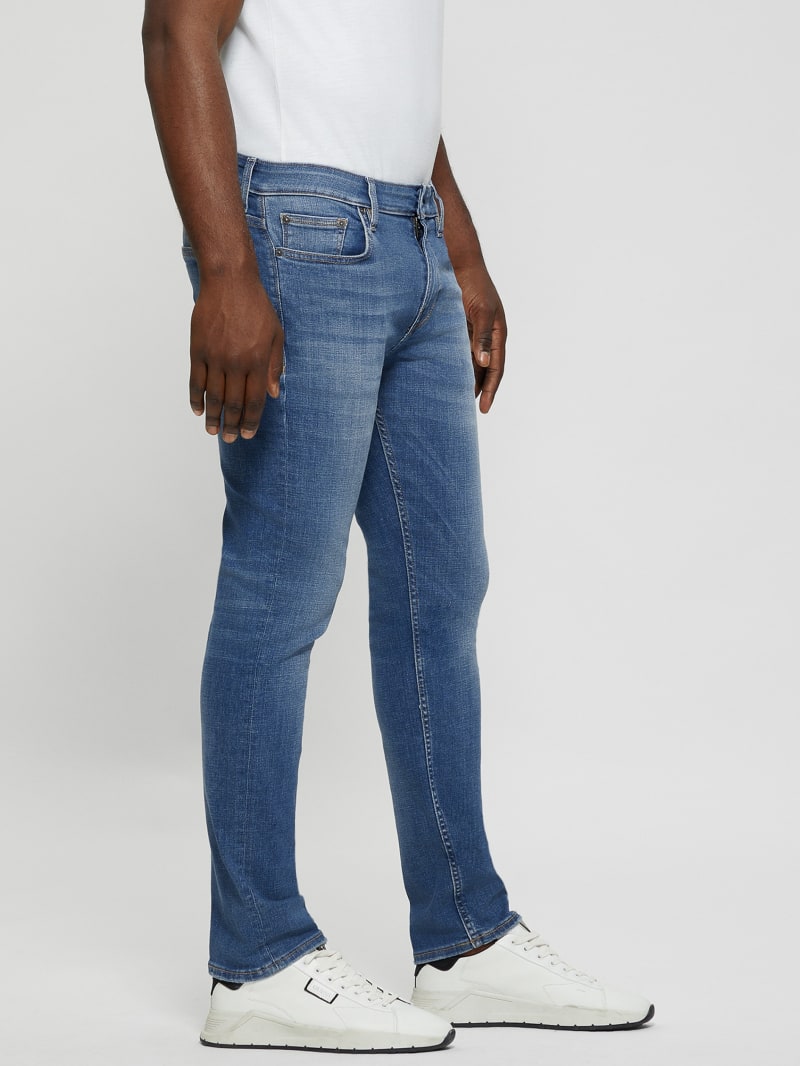 Eco Low-Rise Slim Straight Jeans | GUESS Canada