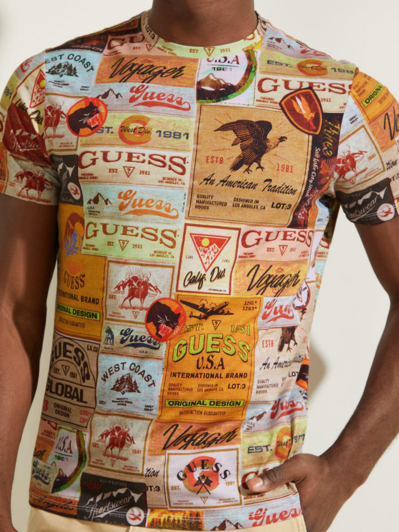 Guess Eco Vintage Poster Tee. 5