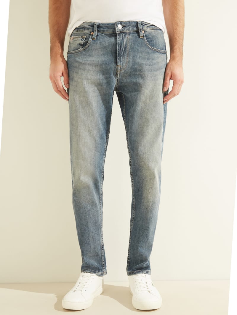 mens athletic tapered jeans