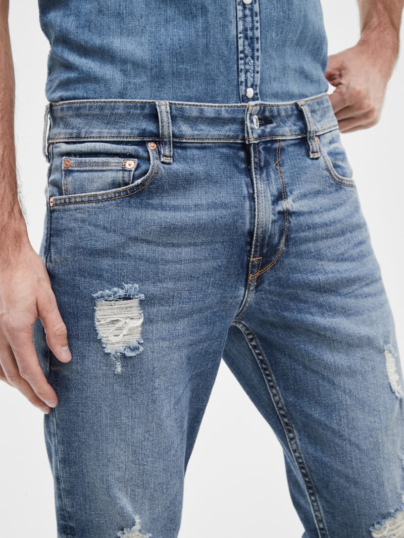 Distressed Tapered Jeans | GUESS