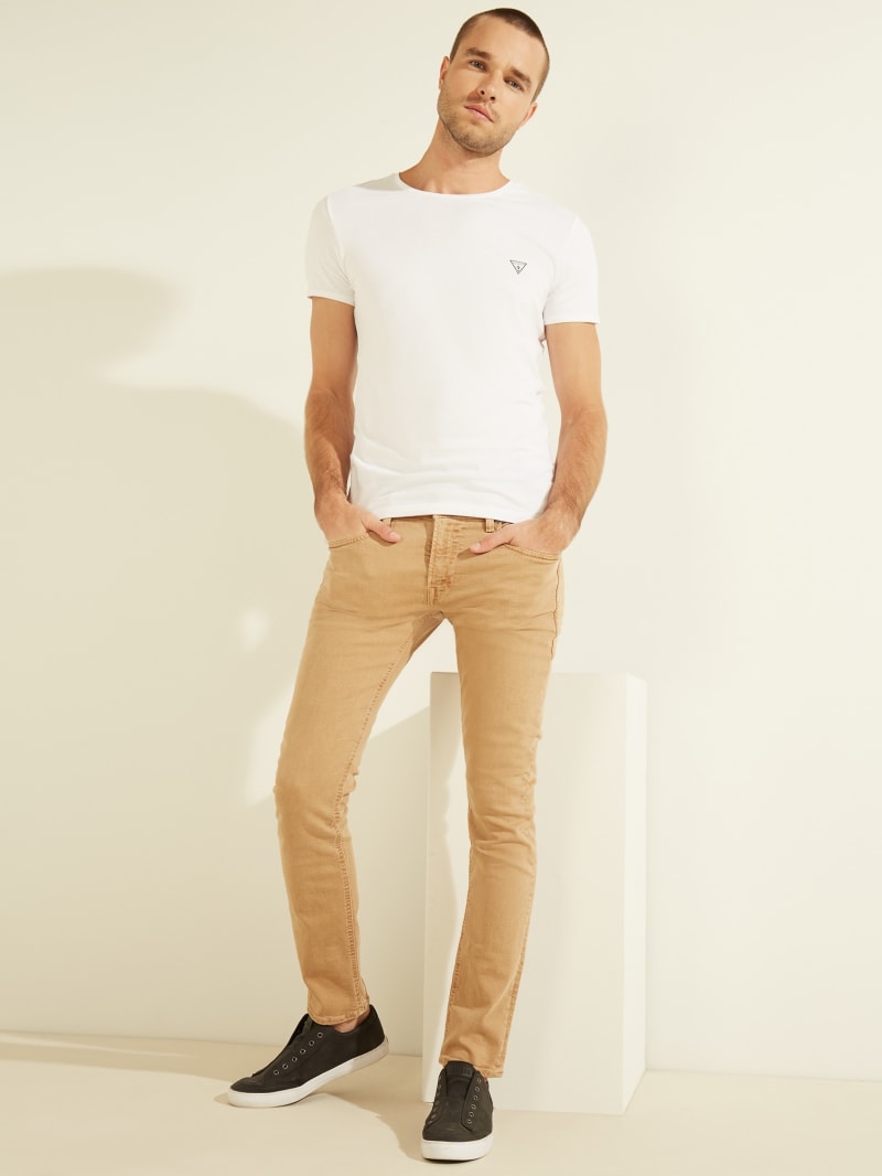 beige skinny jeans men
