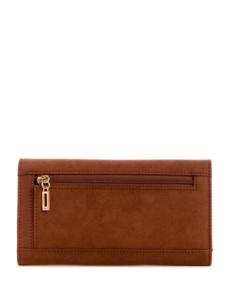 Kaline Faux-Suede Slim Clutch Wallet