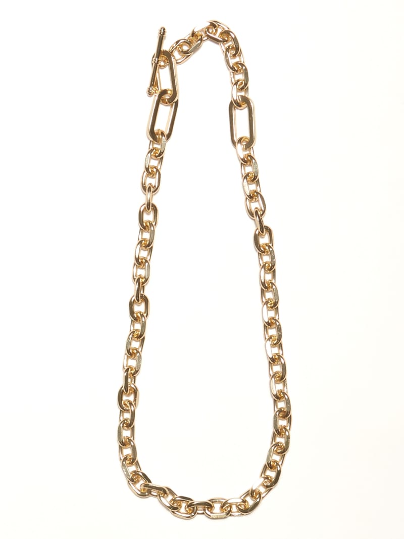 Collier à bascule à chaîne unique or plaqué 14KT