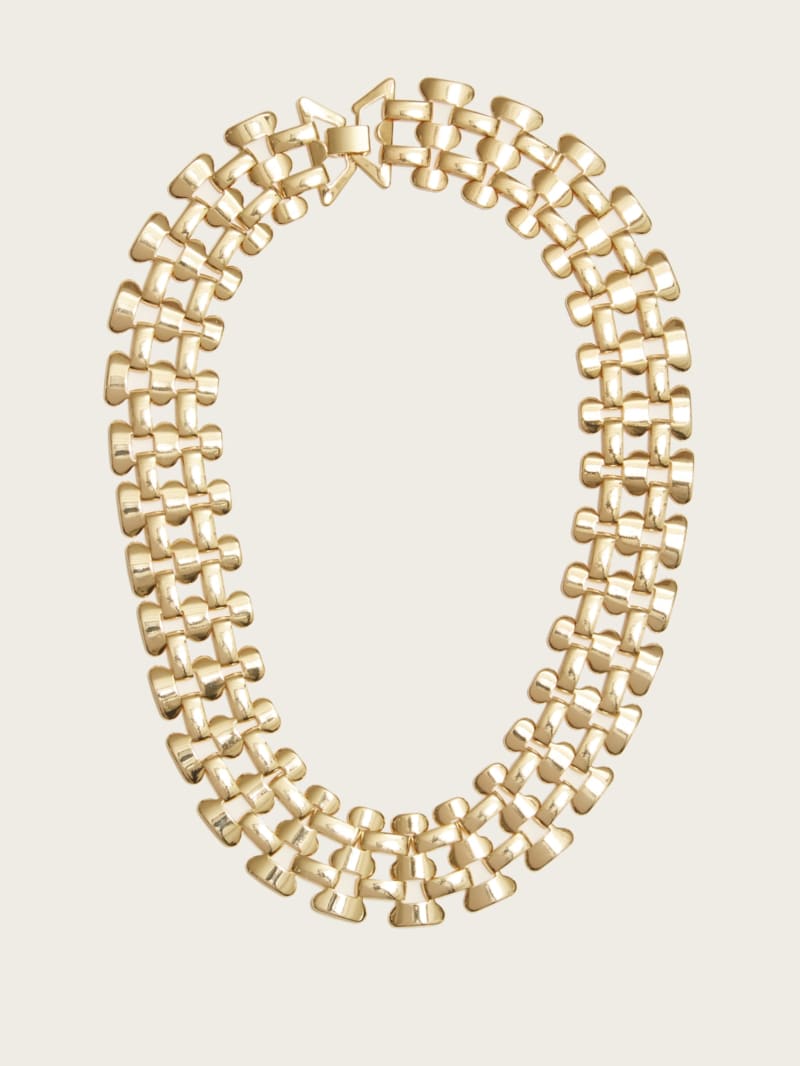 Gold-Tone Watch Link Necklace
