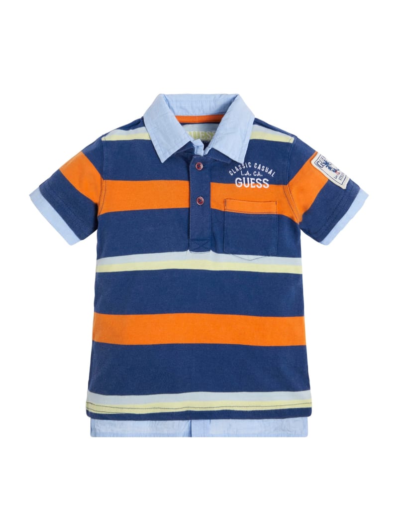 Eco Striped Jersey Polo 3M 7 GUESS