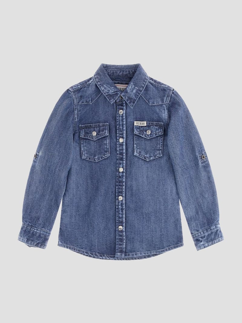 Baby blue guess shirt 2025