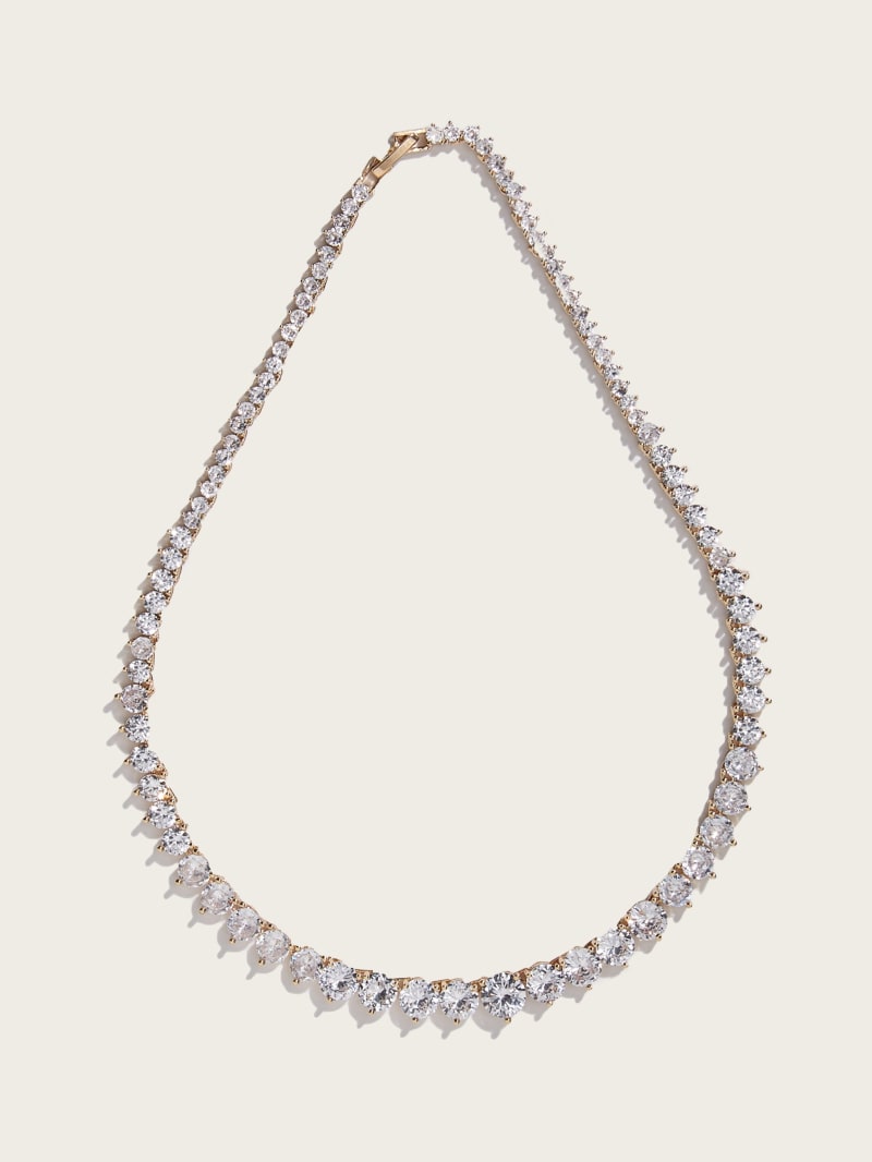 Cubic zirconia tennis necklace sale