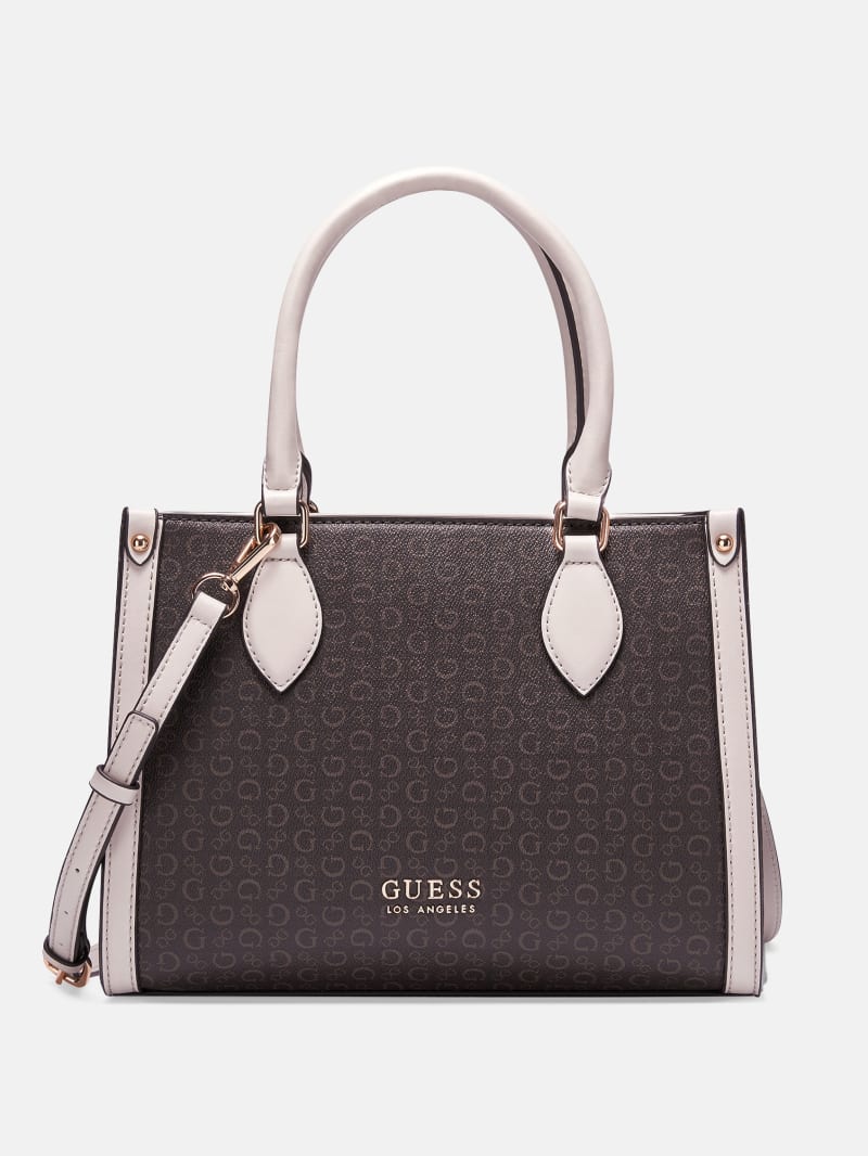 Oak Park Signature Print Small Carryall | GUESS Factory