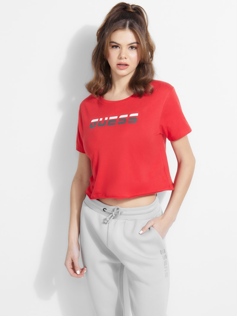 cropped active tee