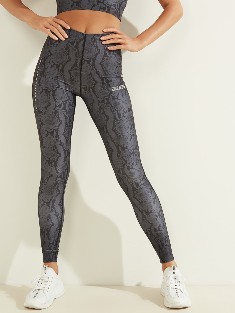 snakeskin gym leggings