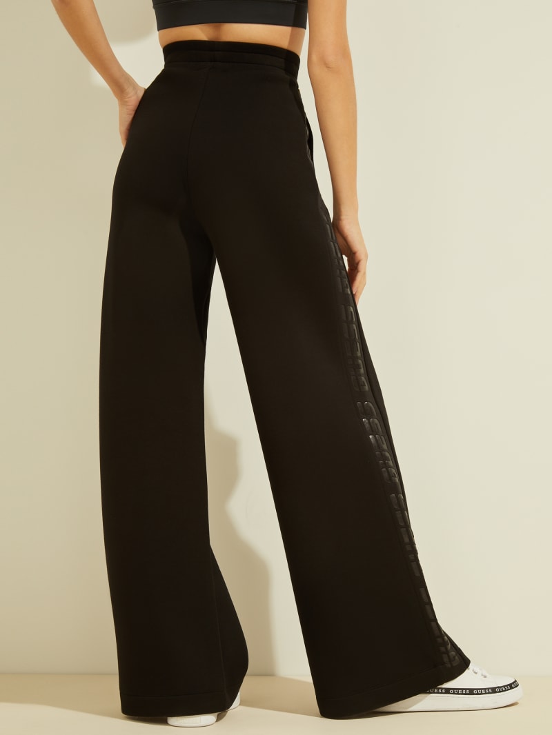 GUESS Eco Logo Tape Scuba Wide-Leg Pants