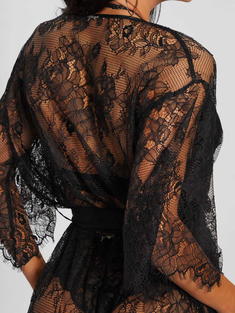 Semi Sheer Lace Kimono GUESS