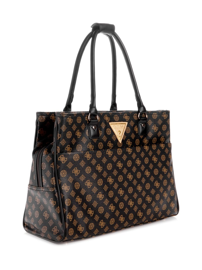 guess shopper travel tote bag Women's Wilder Carry-On Luggage, Brown, Taglia unica : Clothing, Shoes & Jewelry Woven nylon tote bag with included zip bag Printed logo details Single main compartment with removeable zip pouch Top zip closure Webbed canvas shoulder straps with 12 drop NEW GUESS Black Red Logo