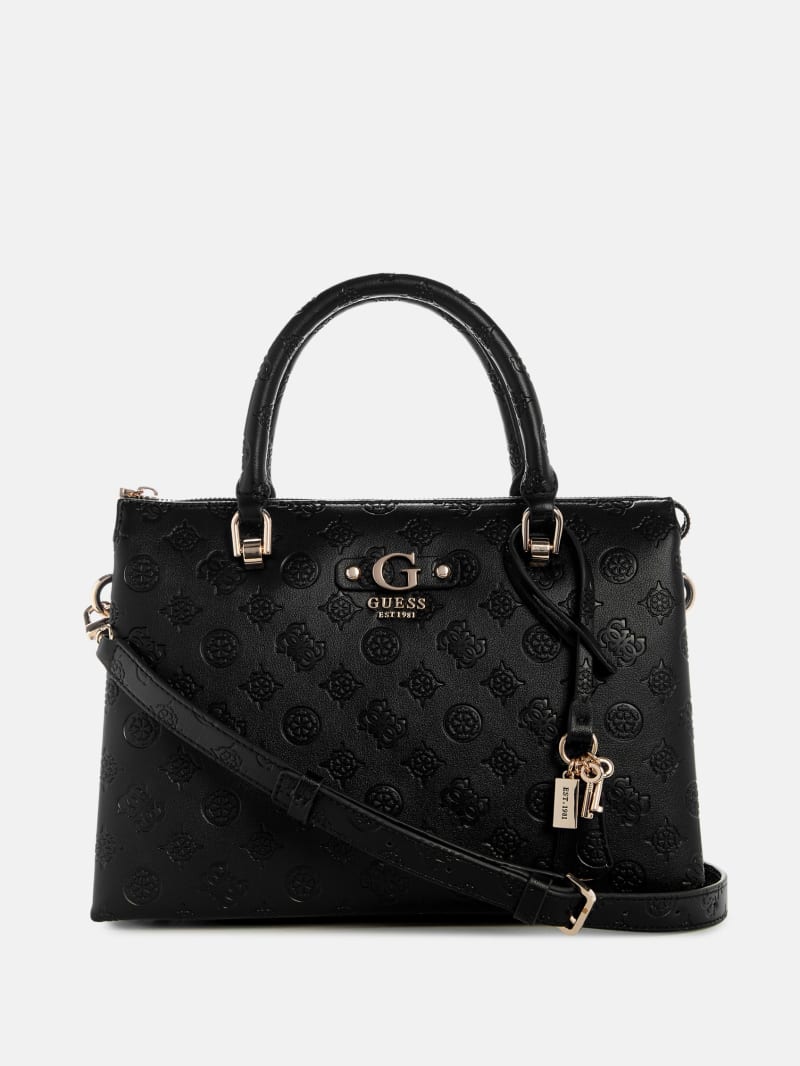 Dita Multi Comp Debossed Peony Satchel